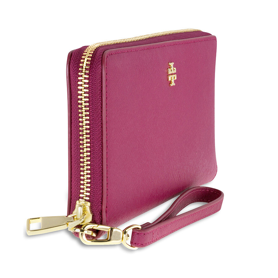 Tory Burch York Zip Passport Continental Wallet Raspberry 41159075