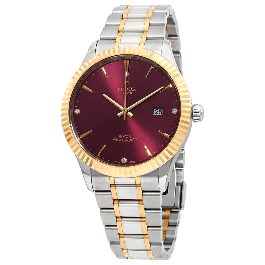 Tudor Style Automatic Burgundy Dial Men's Watch M127130015 Watches