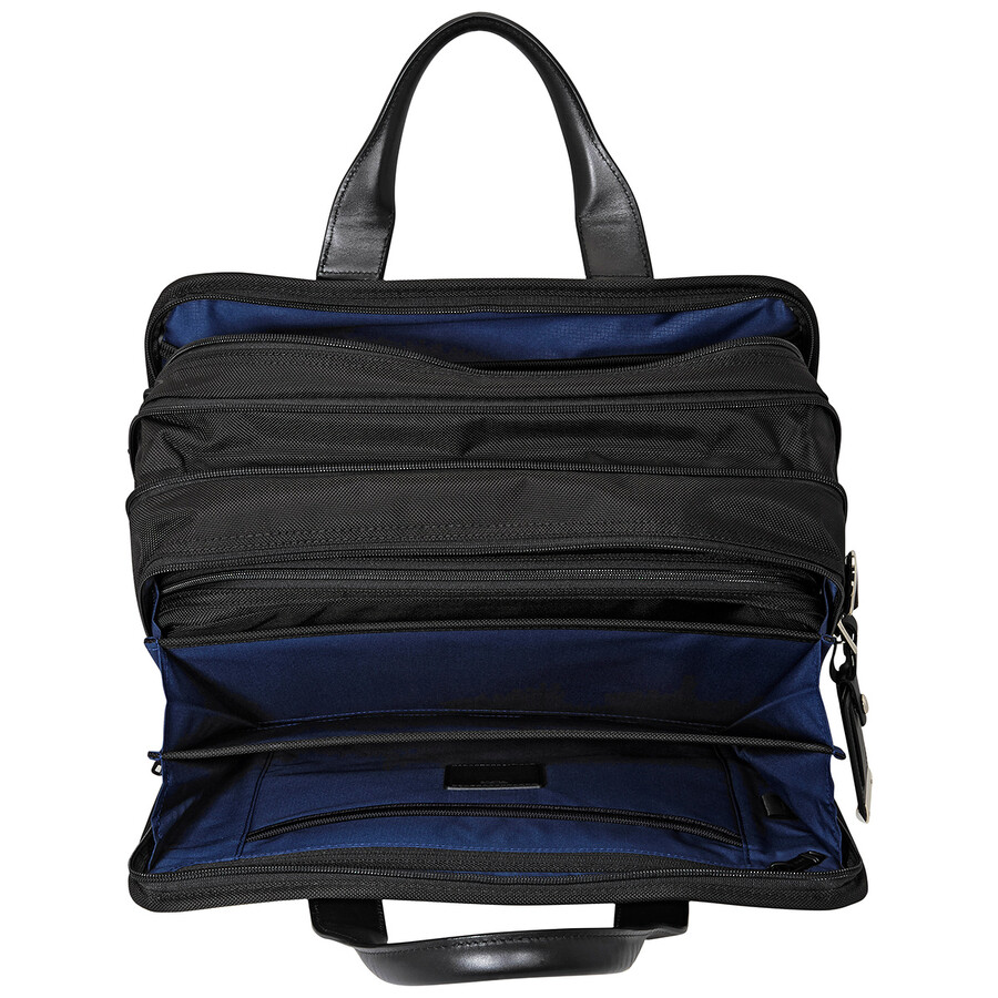 Tumi Alpha Expandable Organizer Laptop Briefcase Black Chrome