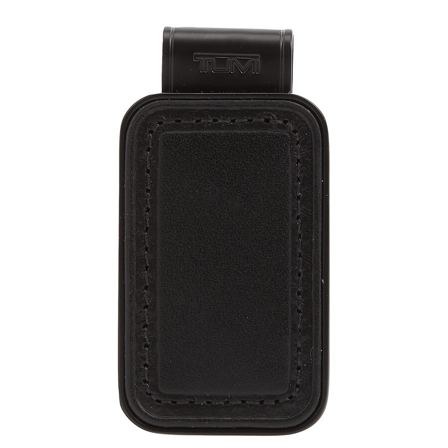 Tumi Black Smooth Nassau Monogram Patch Money Clip 0126201DS