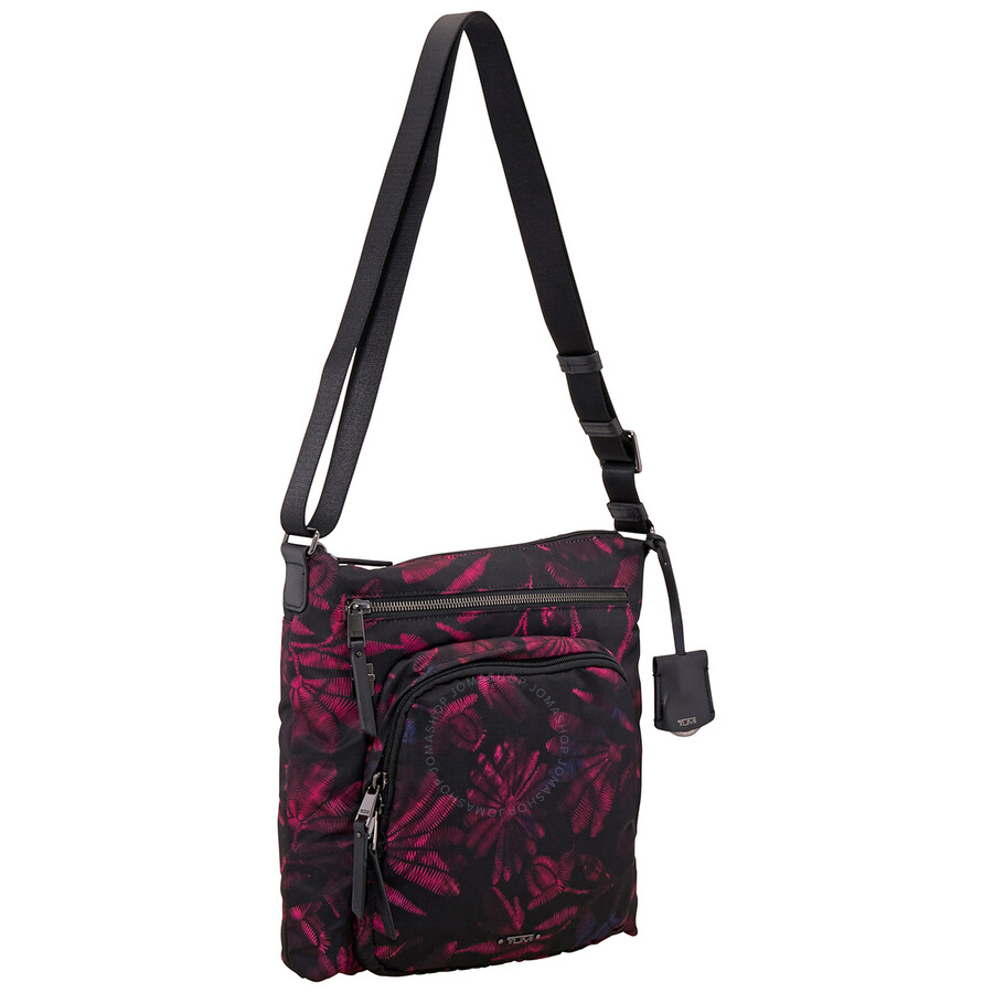 Tumi Floral Tapestry Voyageur Carmel Nylon Crossbody 0196314FTP 742315586519 Handbags