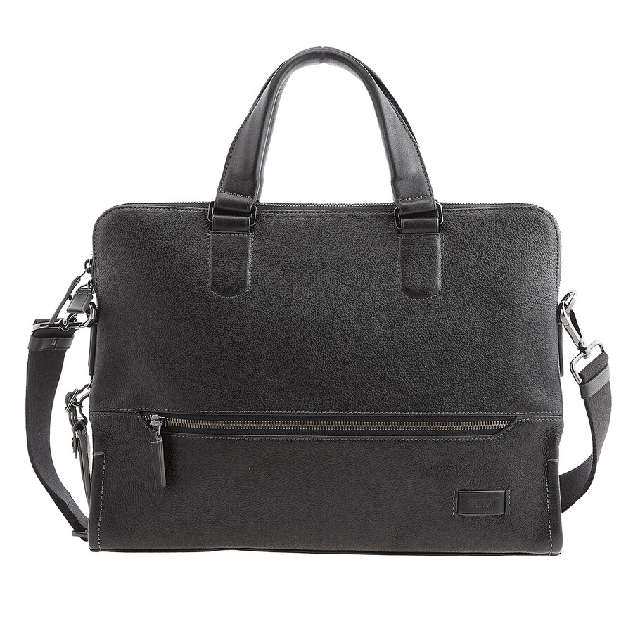 Tumi Harrison Taylor Black Leather Briefcase 063016DP 0742315379173