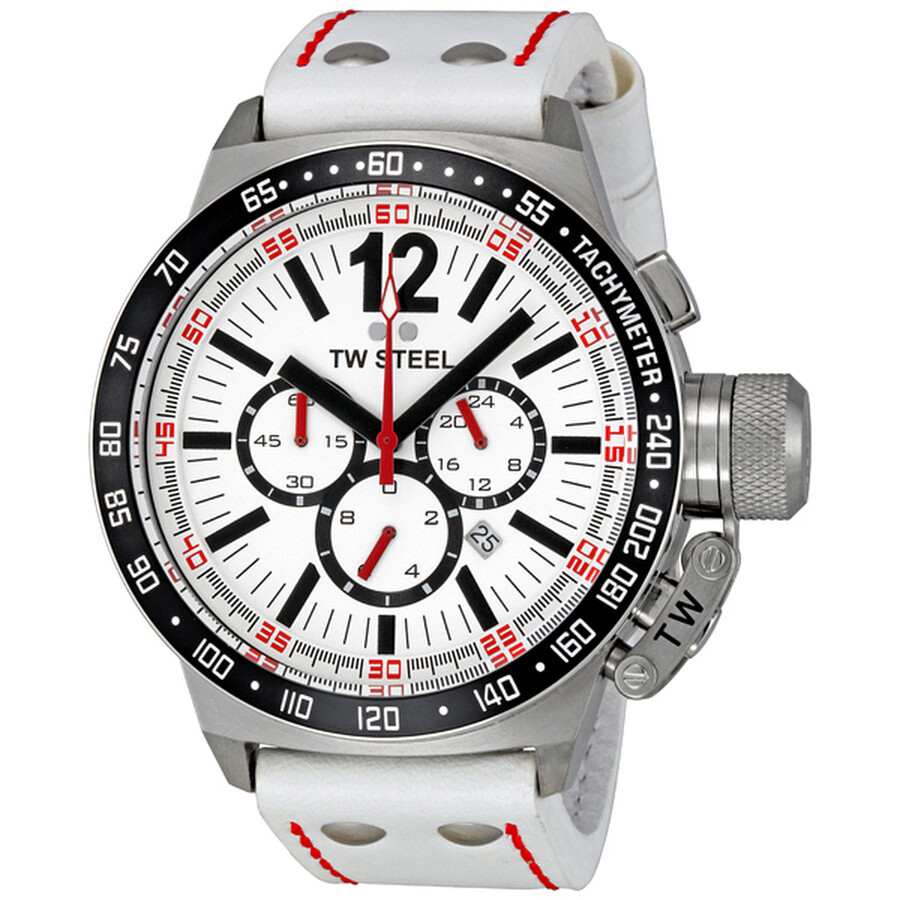 CEO 45 MM White Dial Chronograph Men's Watch