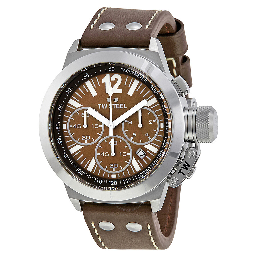 CEO 45mm Chronograph Brown Dial Brown Leather Men's Watch