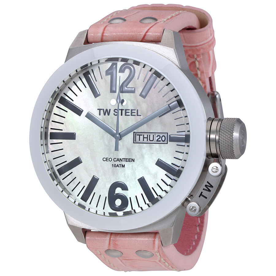 CEO Canteen Mother of Pearl Dial 50MM Men's Watch