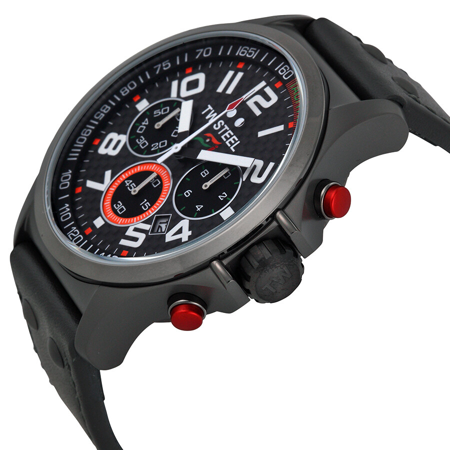 Tw Steel Sahara Force India Chronograph Black Carbon Fiber Dial Grey
