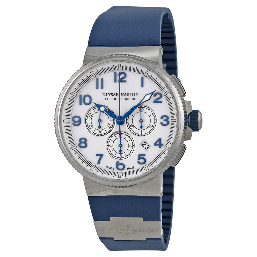 Maxi Marine Chronograph Automatic White Dial Men's Watch