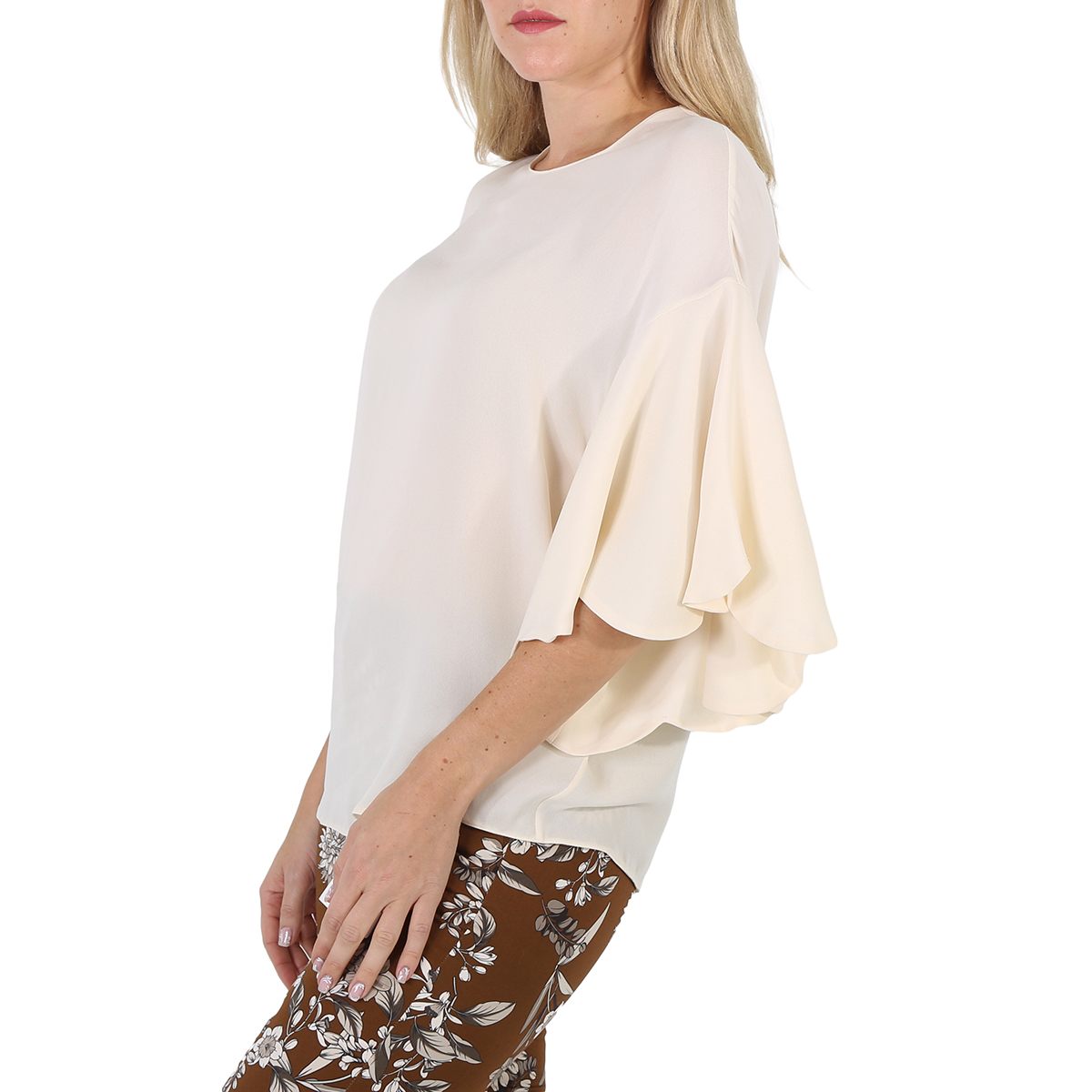 Valentino Valentino White cotton shirt with ruffles