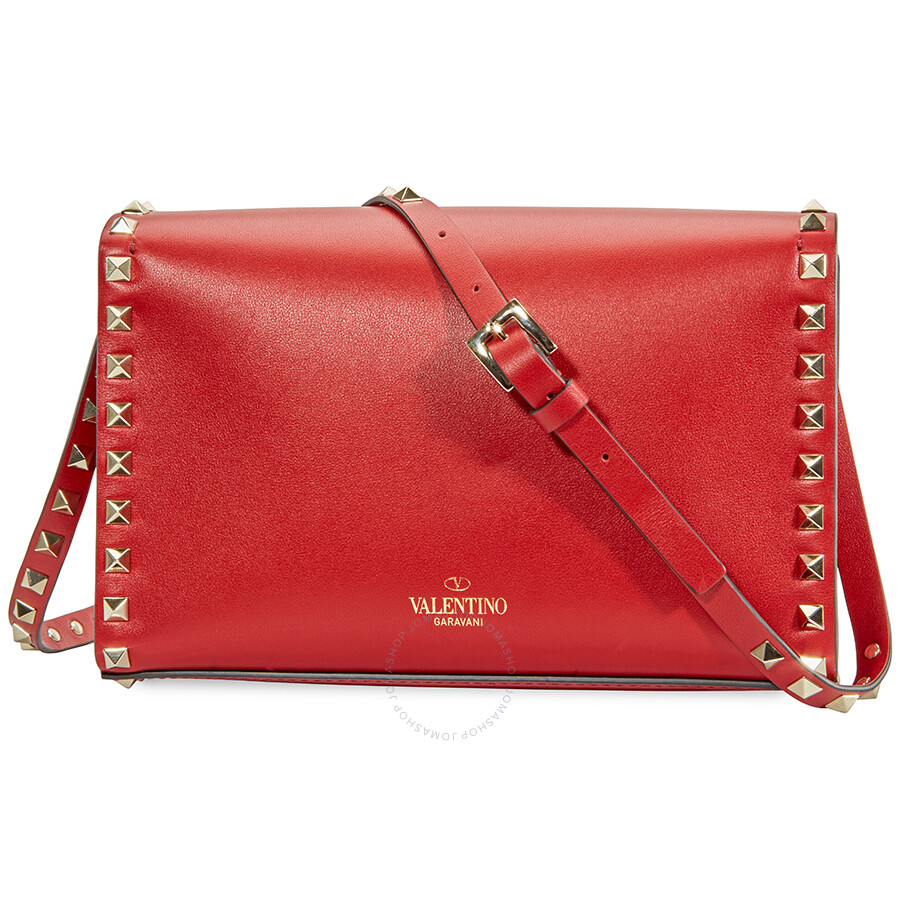 Valentino Garavani Rockstud Medium Shoulder Bag Red QW0B0181WCI0RO