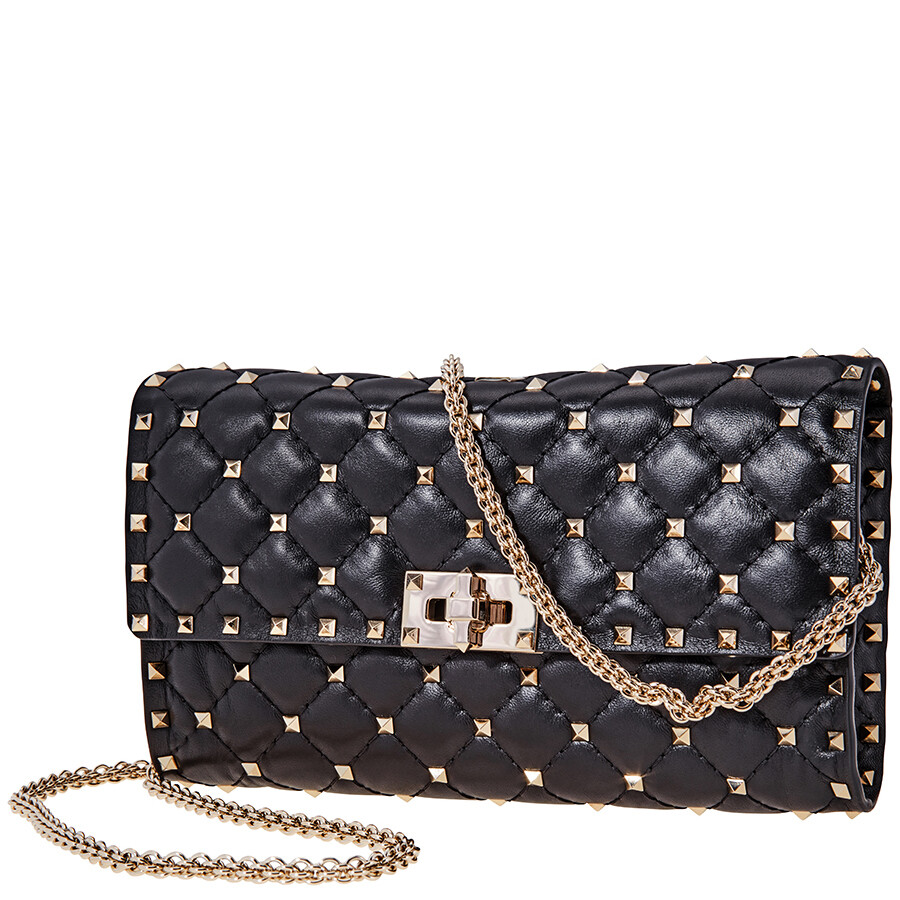 Valentino Garavani Rockstud Spike Crossbody Bag Black RW2B0137NAP/E