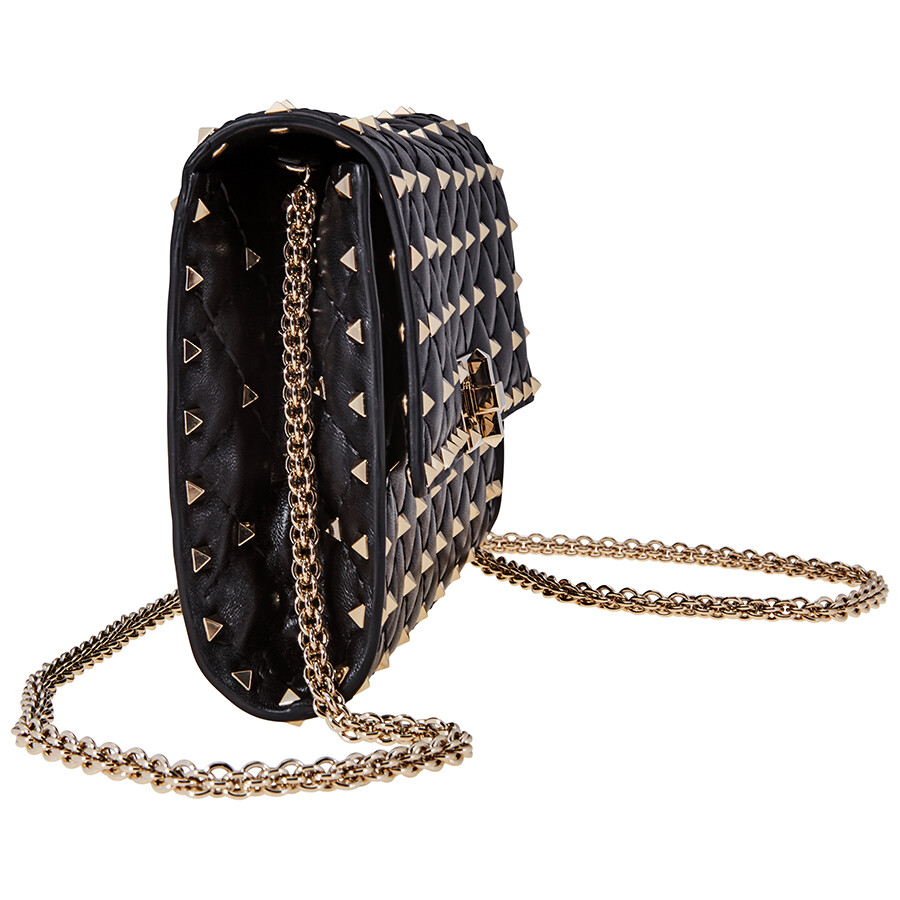 Valentino Garavani Rockstud Spike Crossbody Bag Black RW2B0137NAP/E