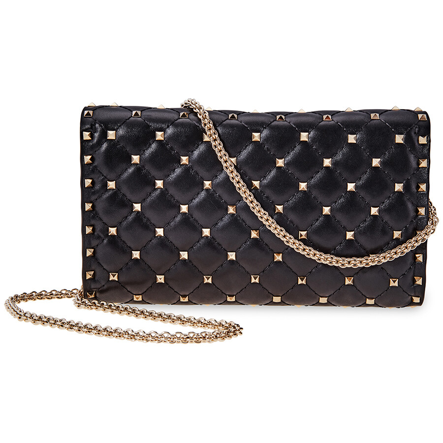 Valentino Garavani Rockstud Spike Crossbody Bag Black RW2B0137NAP/E