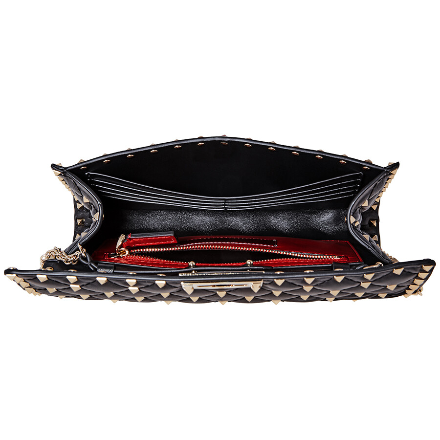 Valentino Garavani Rockstud Spike Crossbody Bag Black RW2B0137NAP/E