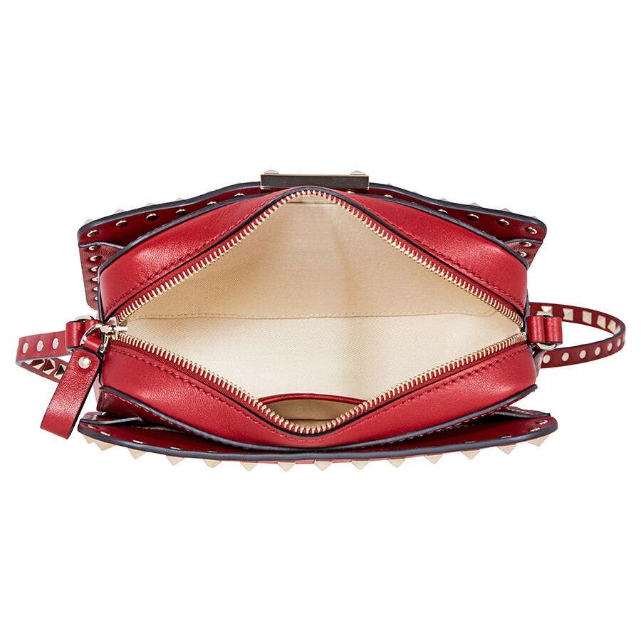 Valentino Garavani Small Rockstud Crossbody Bag Red RW2B0148BOL0RO