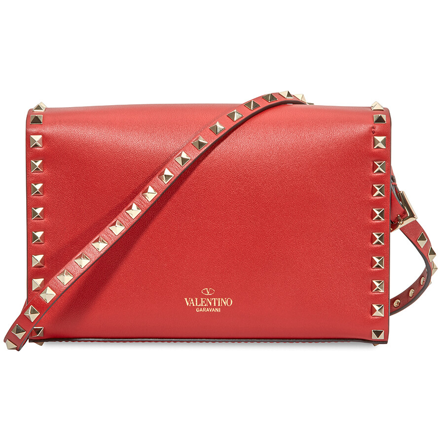 Valentino Garavani Small Rockstud Crossbody Bag Red RW2B0181WCI 0RO