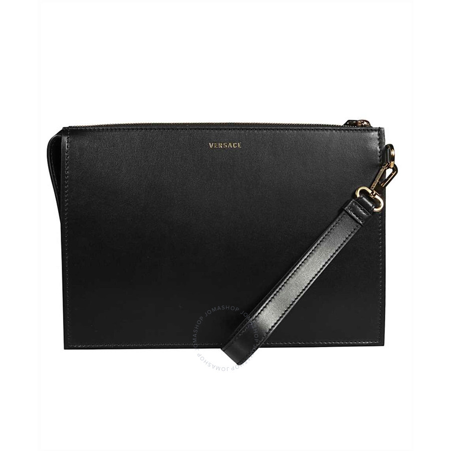 Versace Black / Gold Men's Medusa Stud Clutch Bag DP87631DVTMED1B00V