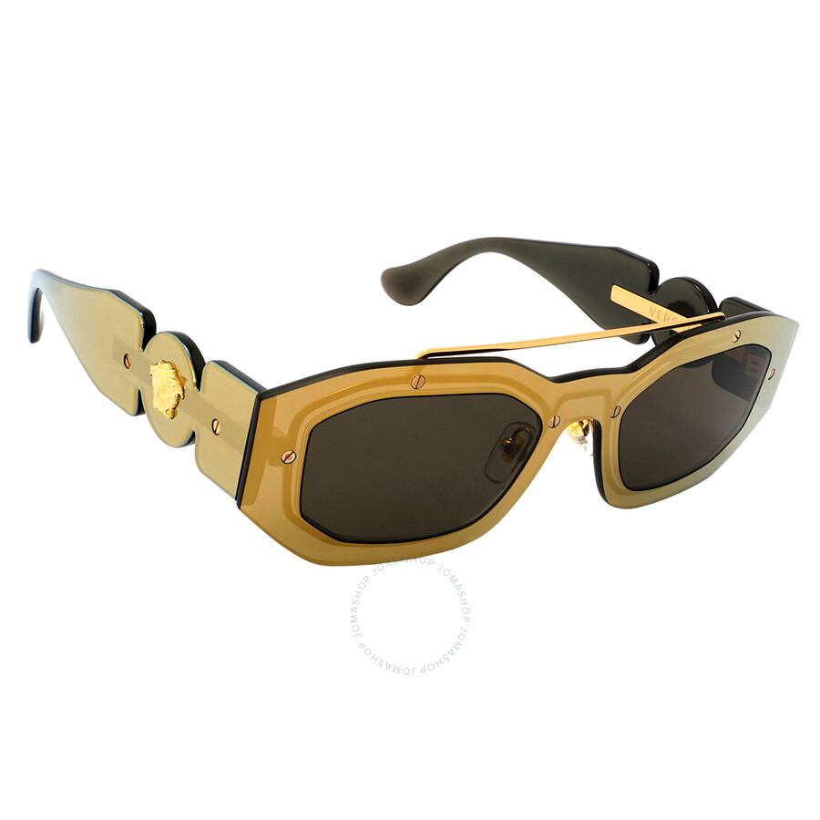 Versace Brown Geometric Unisex Sunglasses VE2235 1002/3 53