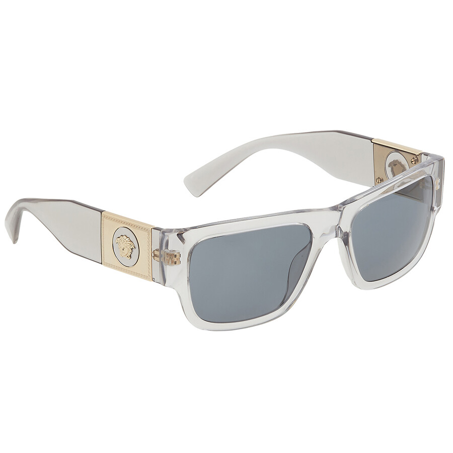 Versace Dark Blue Rectangular Men's Sunglasses VE4406 530580 56