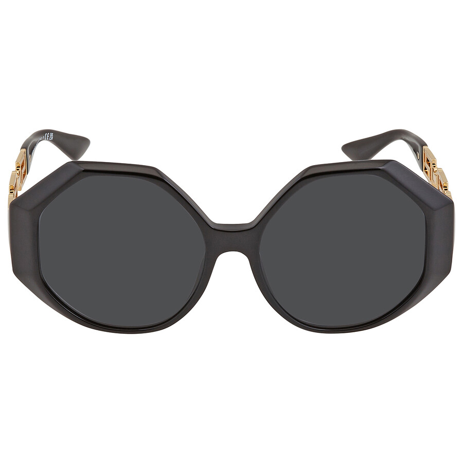 Versace Dark Gray Geometric Ladies Sunglasses VE4395 534587 59