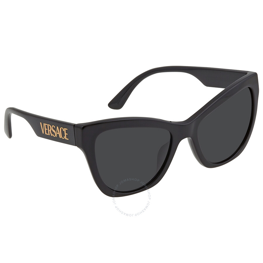 Versace Dark Grey Cat Eye Ladies Sunglasses VE4417U GB1/87 56