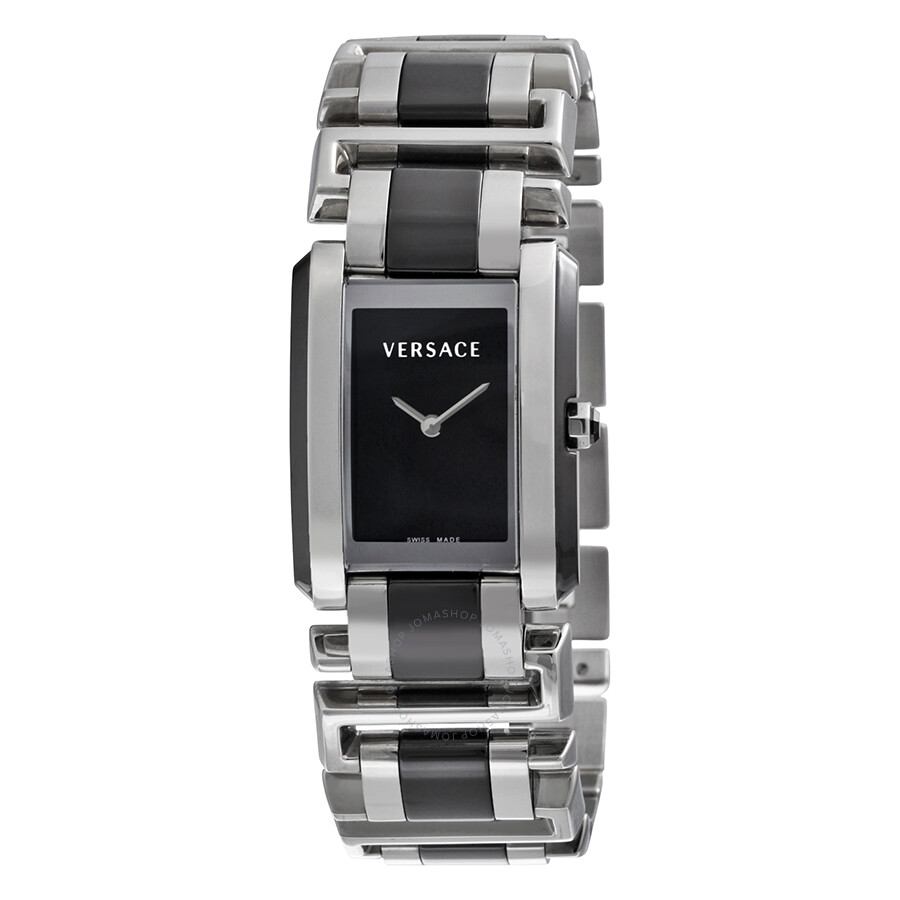 Era Black Dial Stainless Steel And Black Ceramic Ladies Watch