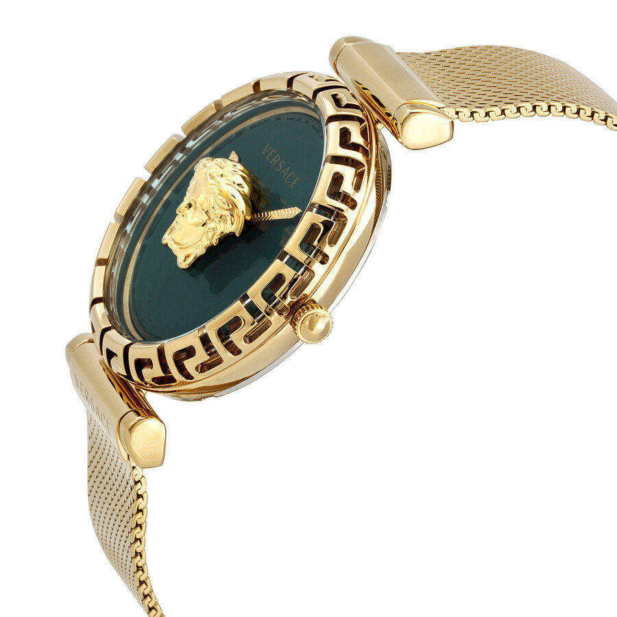 Versace Palazzo Empire Greca Quartz Green Dial Ladies Watch VEDV00819