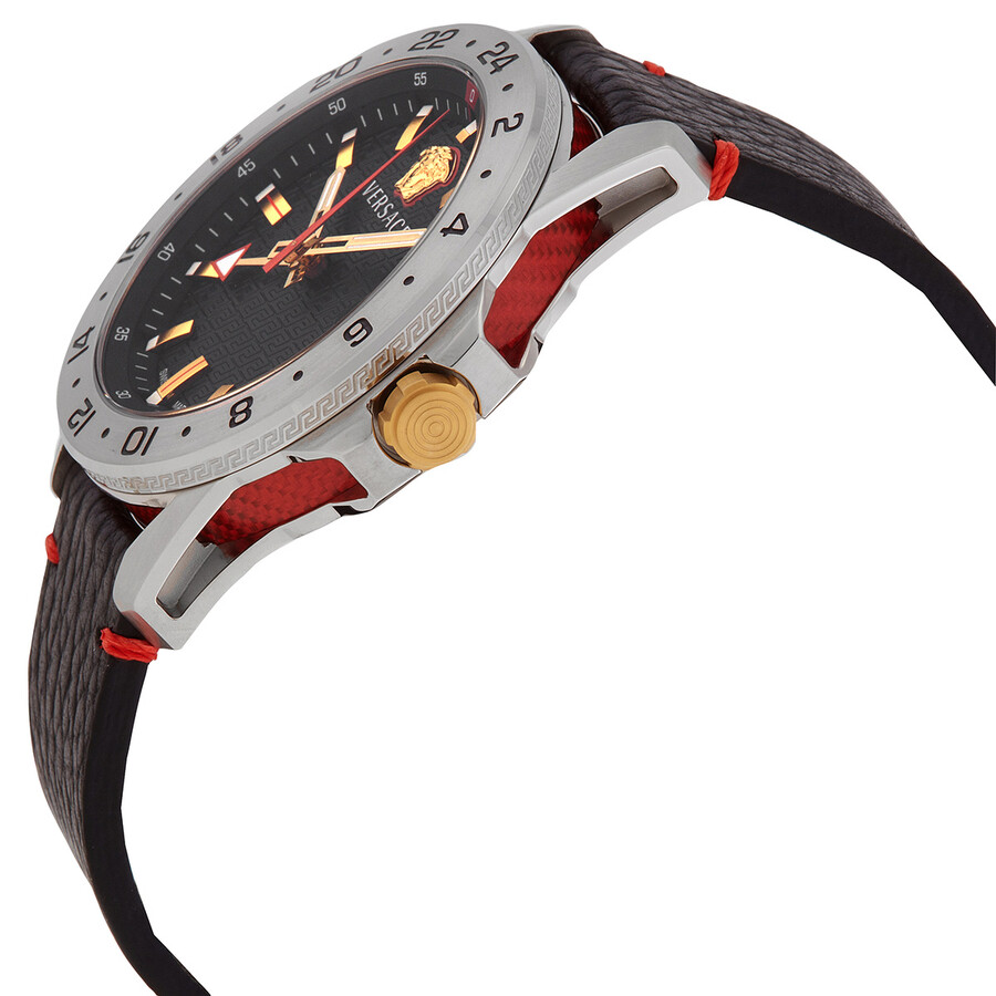 Versace Sport Tech GMT Quartz Black Dial Men's Watch VE2W00122