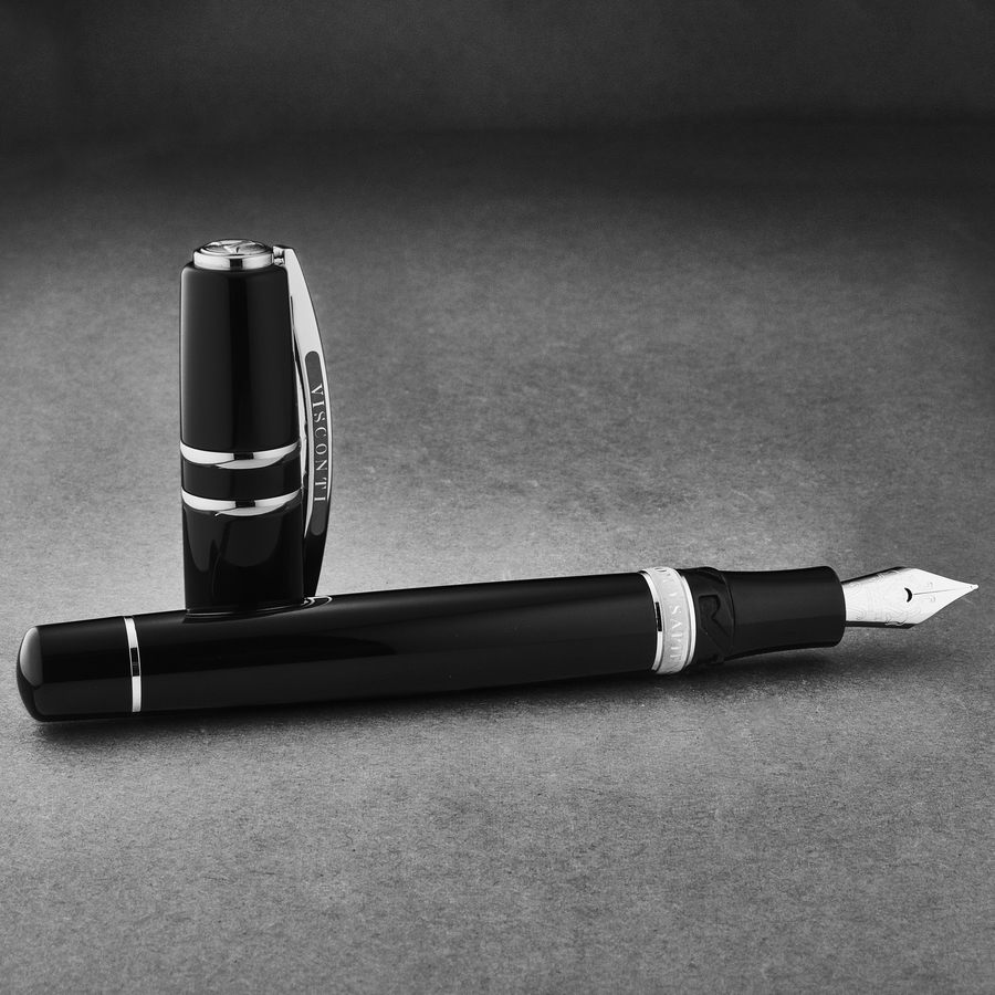 Visconti Homo Sapiens Füllfederhalter – Bronzezeit-Edition, Medium Feder, Schwarz/bronze