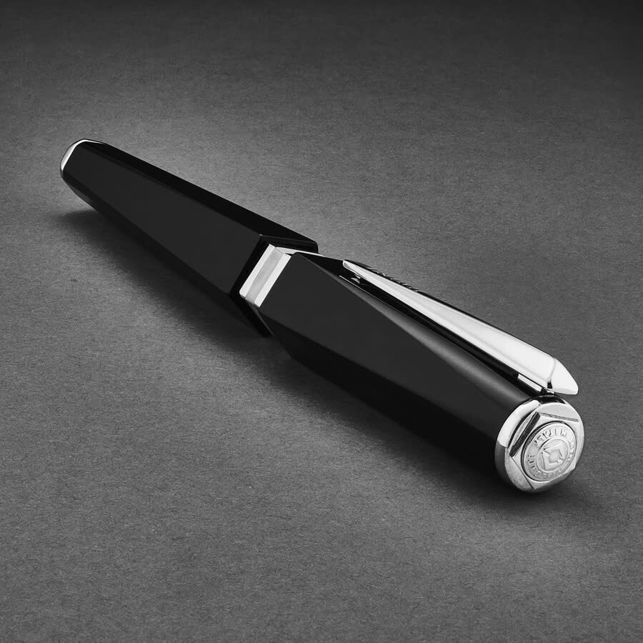 Visconti 'Pentagon' Black Rollerball Pen KP1401RB Fine Pens