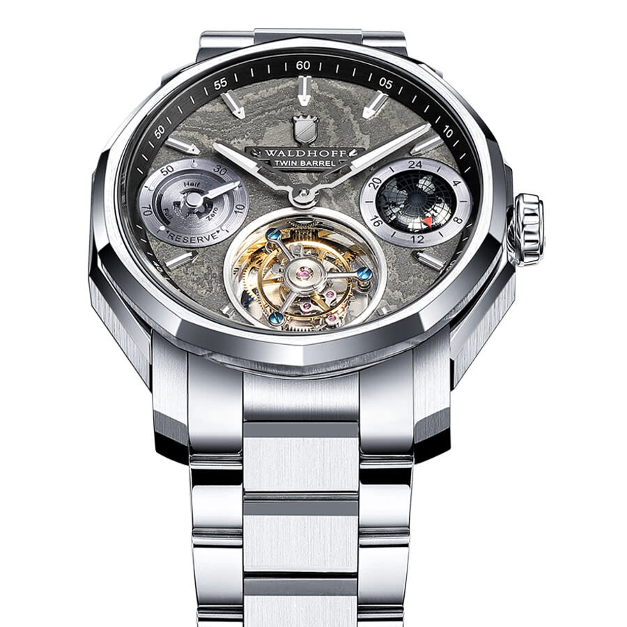 Waldhoff Continental Tourbillon Hand Wind Grey Dial Men's Watch