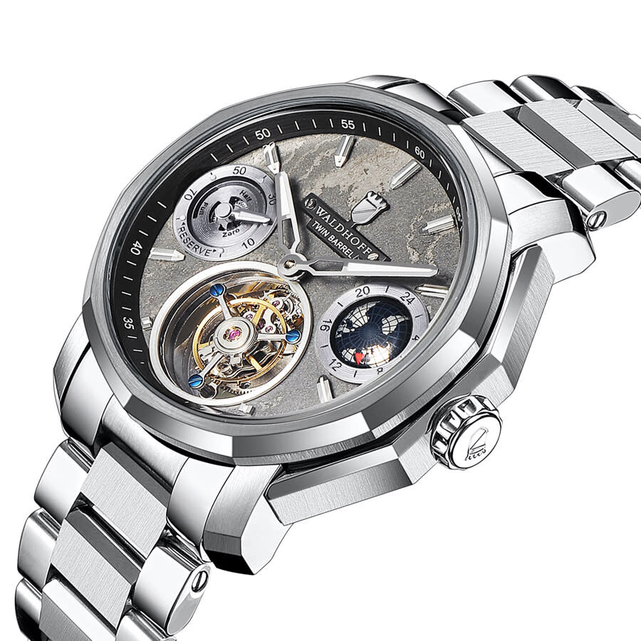 Waldhoff Continental Tourbillon Hand Wind Grey Dial Men's Watch Continental Obsidian Watches