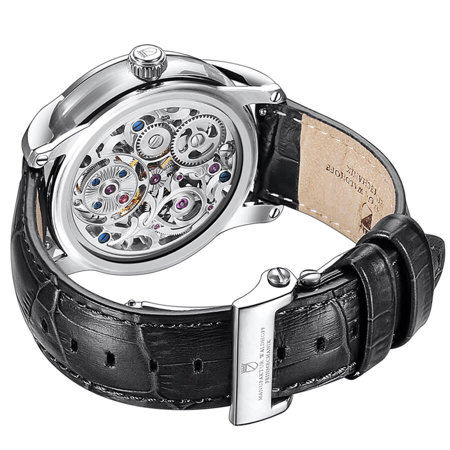 Waldhoff Imperial Tourbillon Diamond Silver Hand Wind Men's Watch