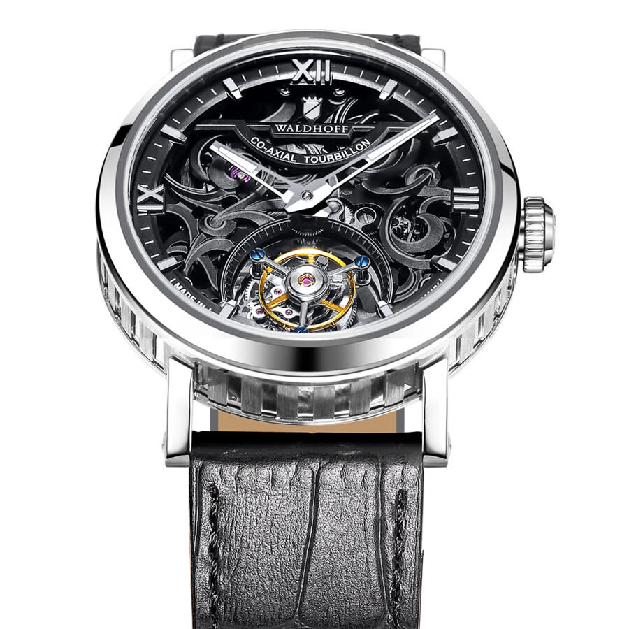 Waldhoff Metropolis Tourbillon Hand Wind Black Dial Men's Watch