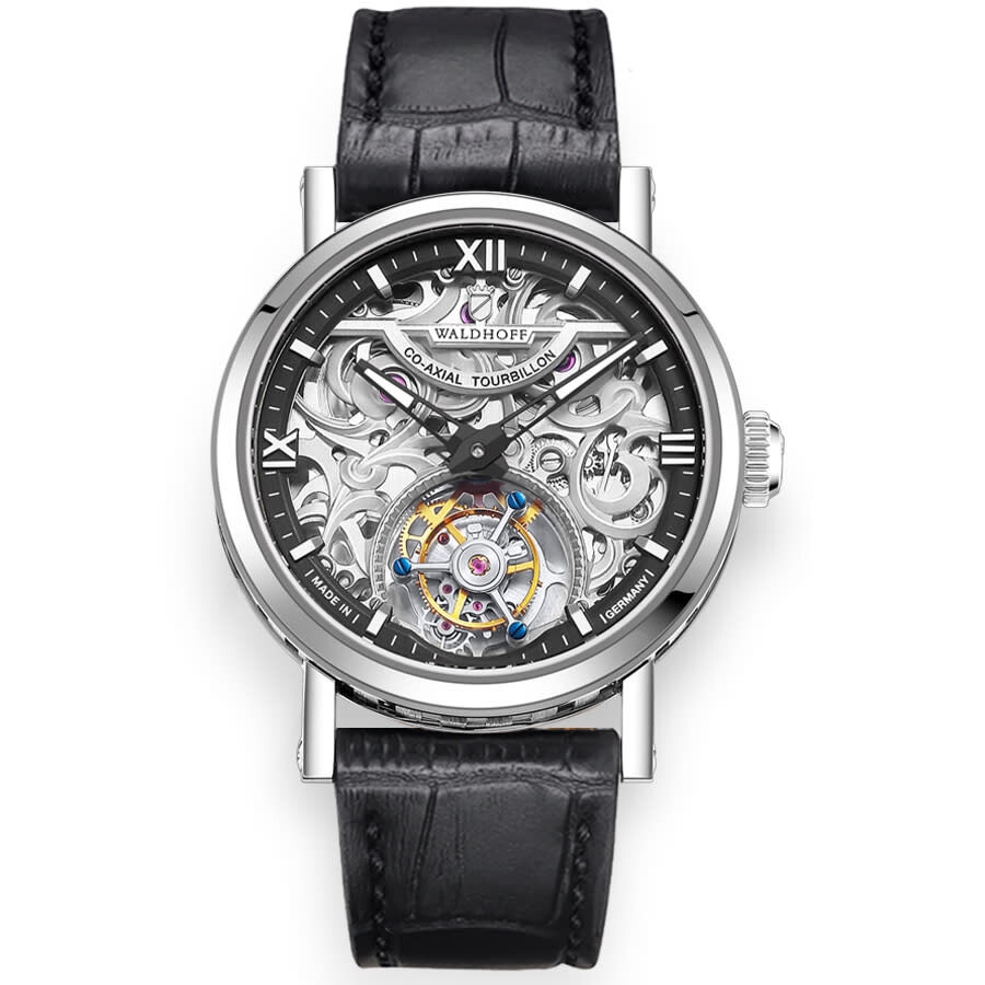 Waldhoff Metropolis Tourbillon Hand Wind Silver Dial Men's Watch