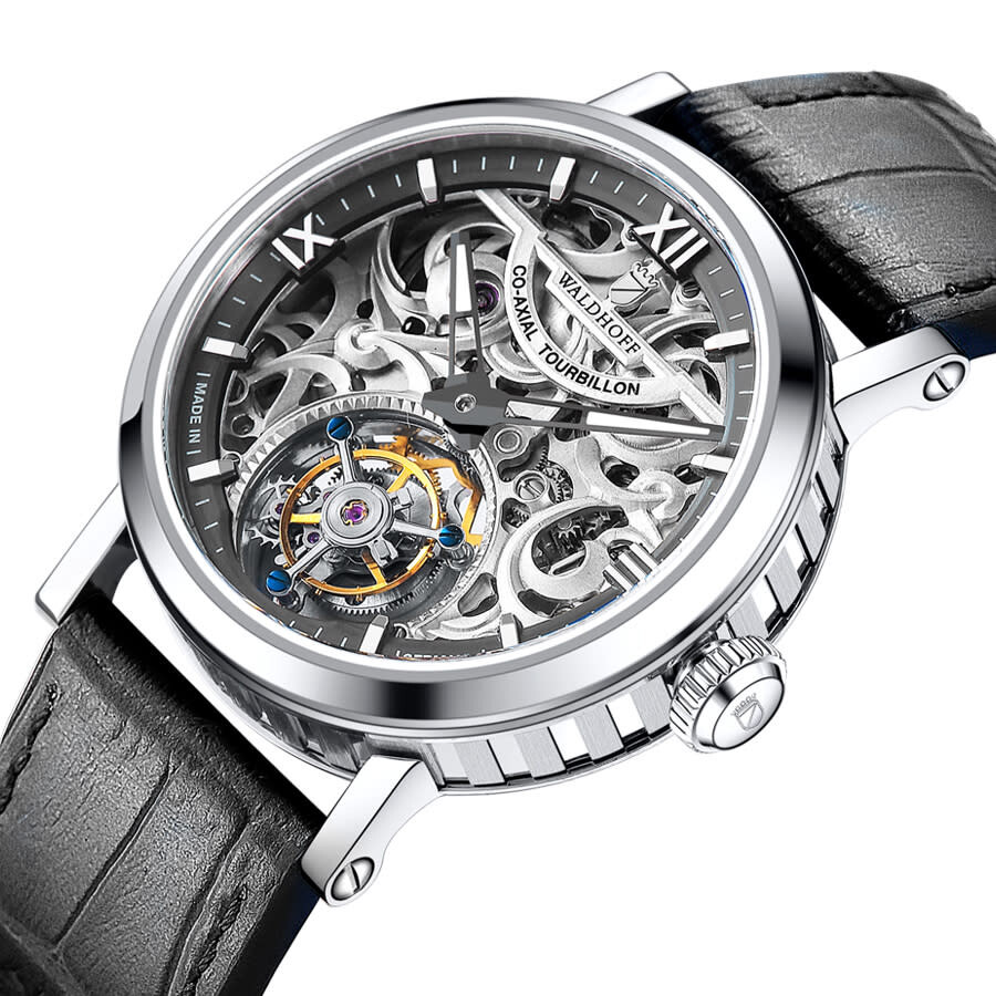 Waldhoff Metropolis Tourbillon Hand Wind Silver Dial Men's Watch