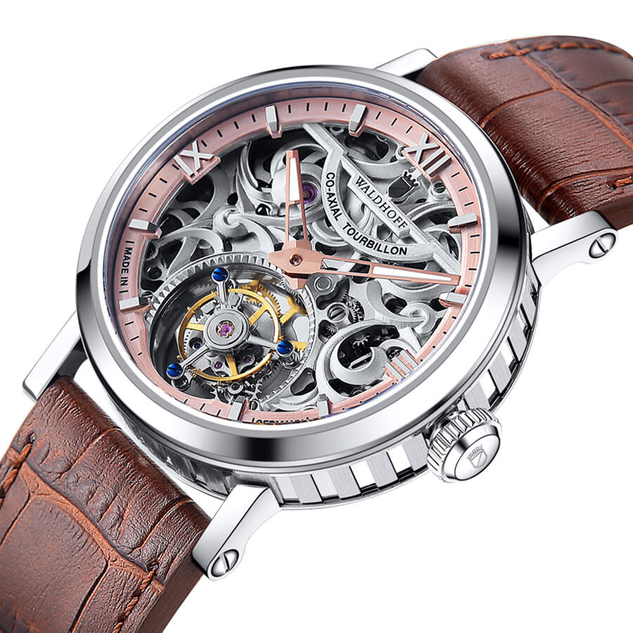 Waldhoff Metropolis Tourbillon Hand Wind Silver Dial Men's Watch
