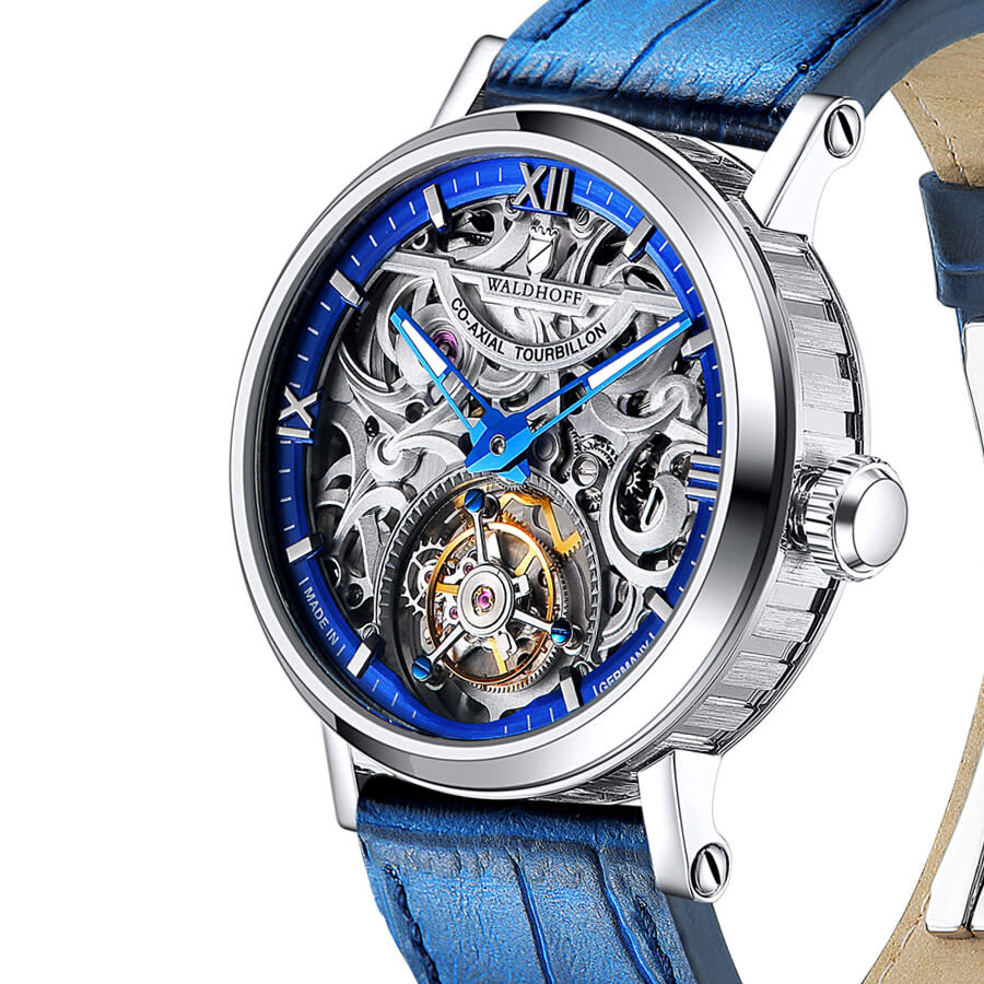 Waldhoff Metropolis Tourbillon Hand Wind Silver Dial Men's Watch
