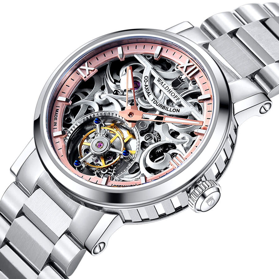 Waldhoff Metropolis Tourbillon Hand Wind Rose Gold Dial Men's Watch MW
