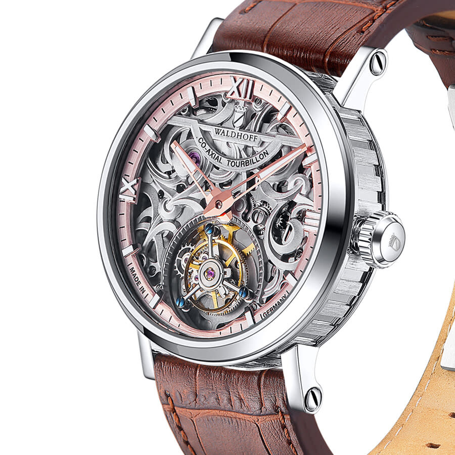 Waldhoff Metropolis Tourbillon Hand Wind Rose Gold Dial Men's Watch MW