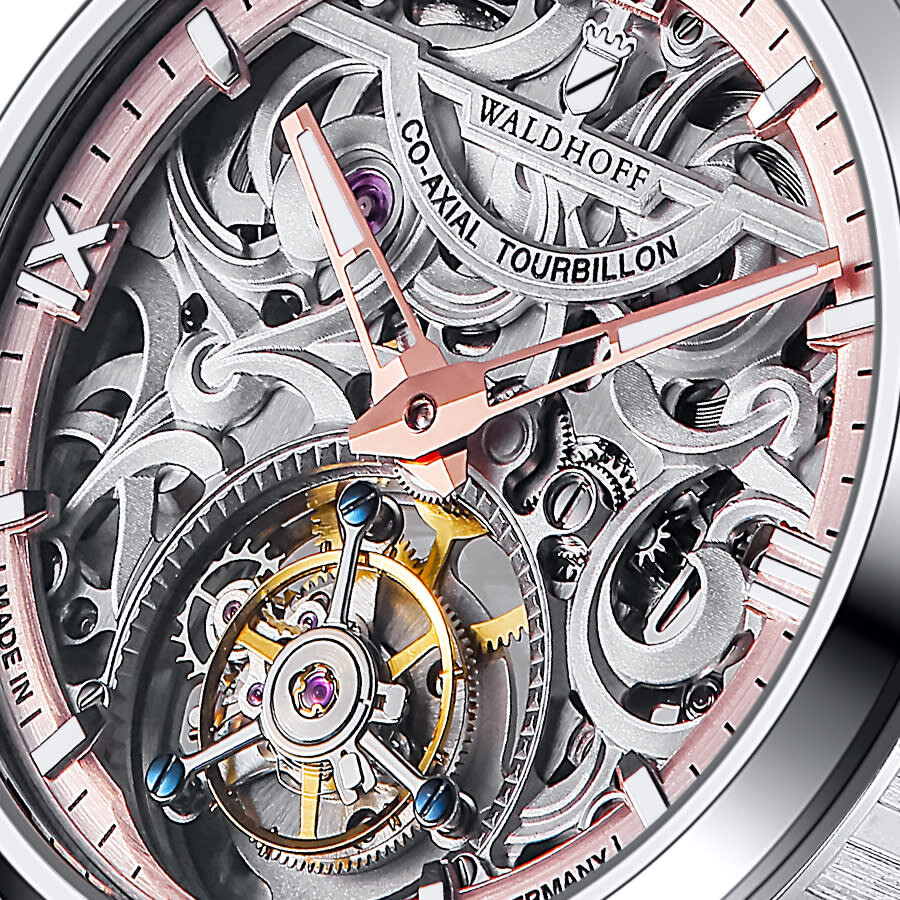 Waldhoff Metropolis Tourbillon Hand Wind Rose Gold Dial Men's Watch MW