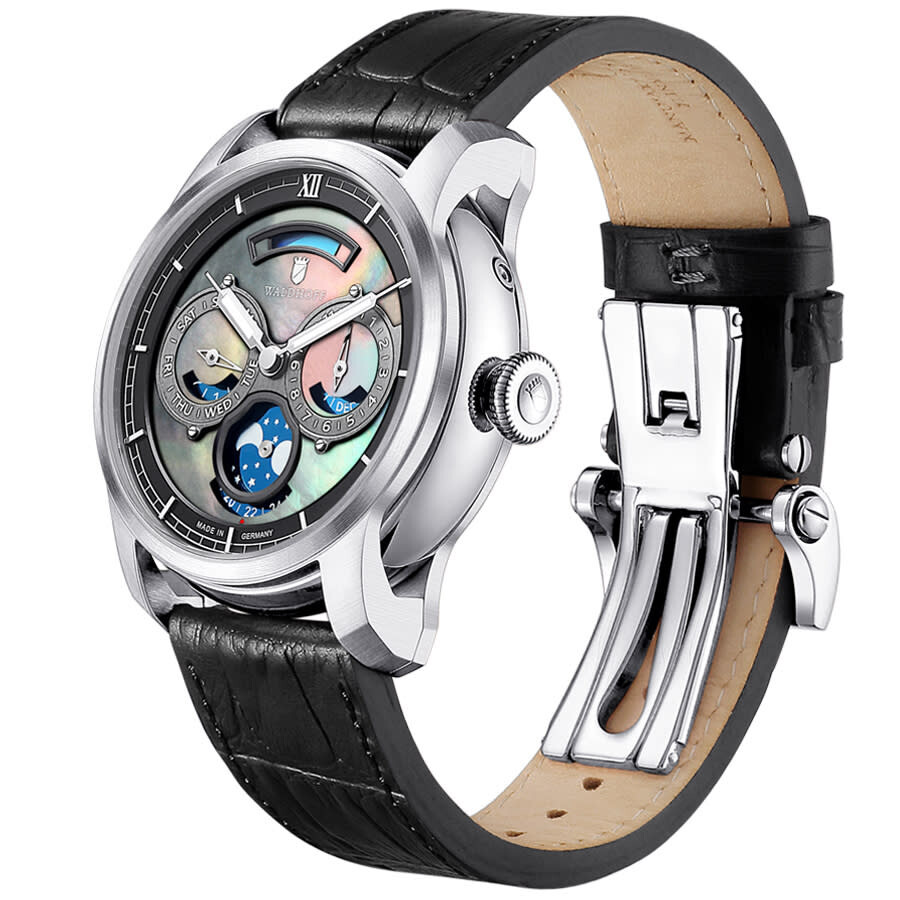 Waldhoff Olympus Automatic Grey Dial Men's Watch Olympus Carbon Silver