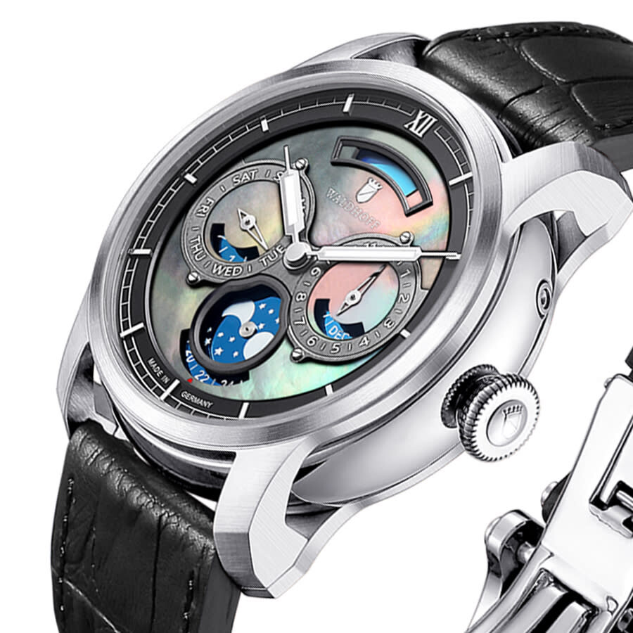 Waldhoff Olympus Automatic Grey Dial Men's Watch Olympus Carbon Silver