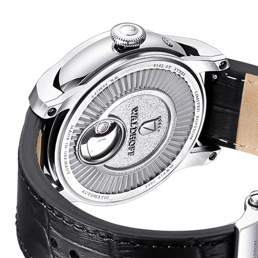 Waldhoff Olympus Automatic Grey Dial Men's Watch Olympus Carbon Silver