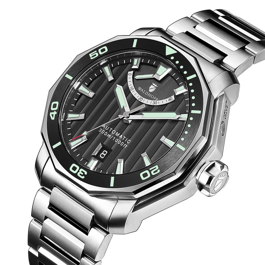 Waldhoff Seawolf Automatic Black Dial Men's Watch Seawolf MW13B