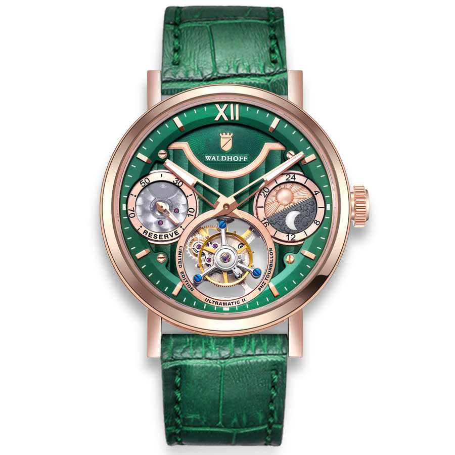 Stuhrling Aureate Tourbillon 541 Caricamento Manuale 42mm Con Timbro Cotes De EB