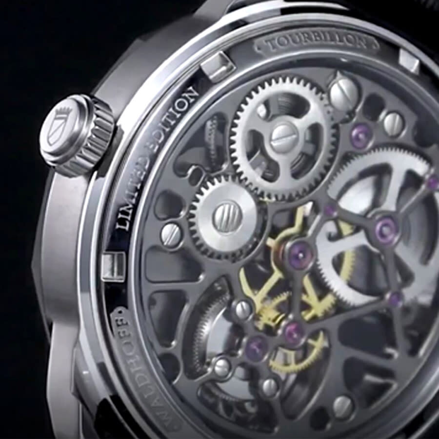 Waldhoff Vanguard V8 Tourbillon Gunmetal Dial Men's Watch MW09B