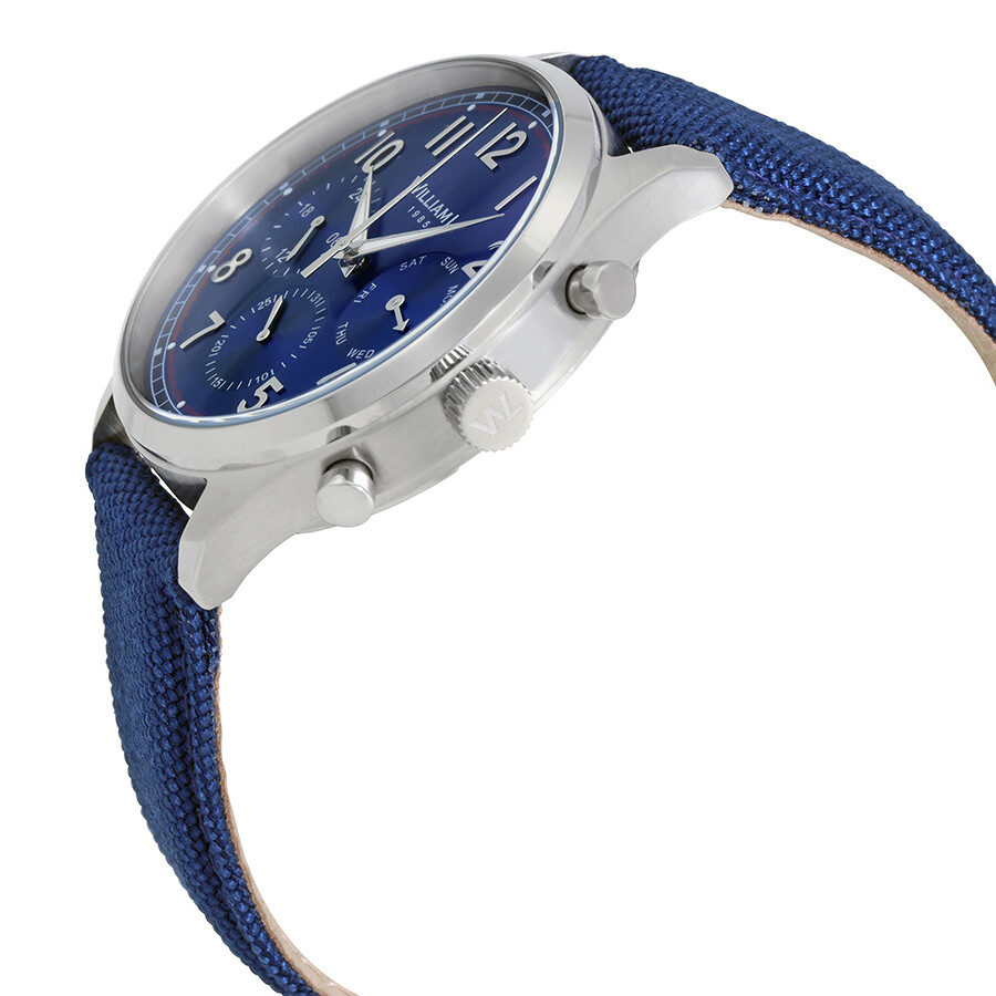 William L 1985 Vintage Blue Dial Men's Canvas Watch WLAC03BUCAB 3760256221594 Watches, Vintage