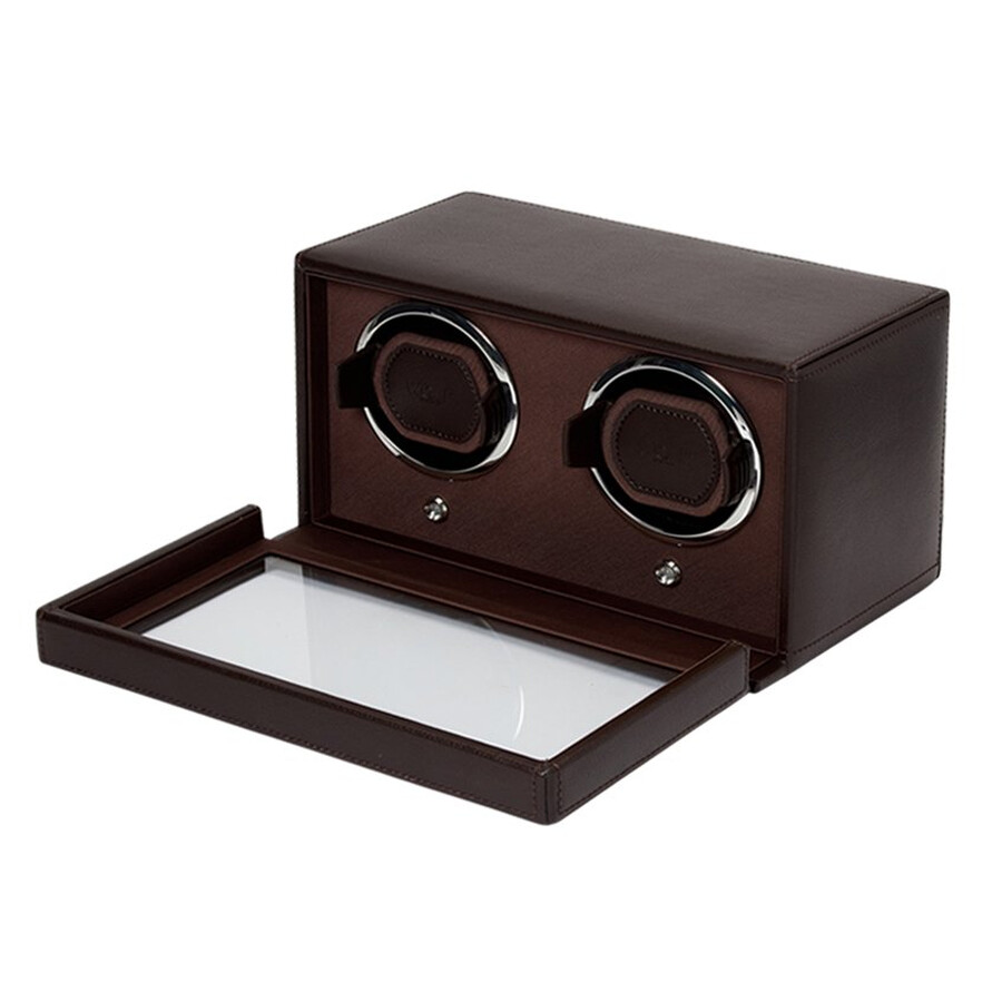 Wolf Cub Double Watch Winder with Cover Brown 461206 098152750676