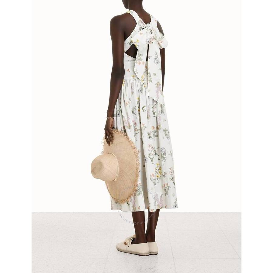 Zimmermann Ladies Jeannie Halter Midi Dress Bouquet Floral 83911