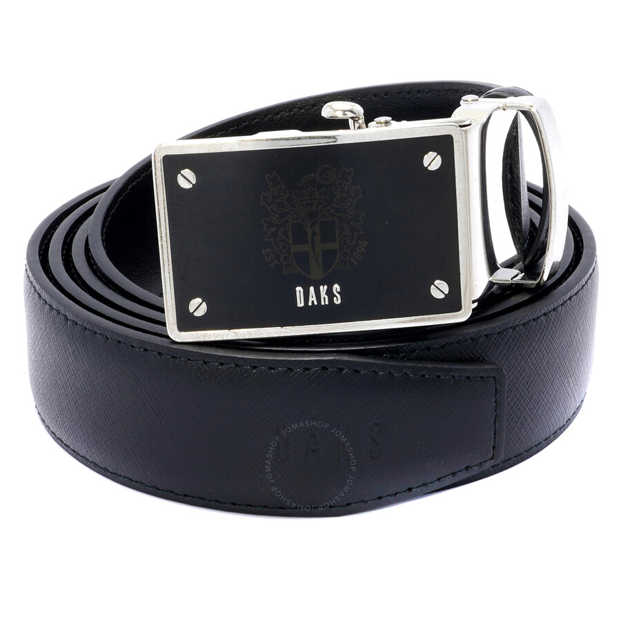 Daks Men's Adjustable Logo Buckle Leather Belt GB1718 NK 8E